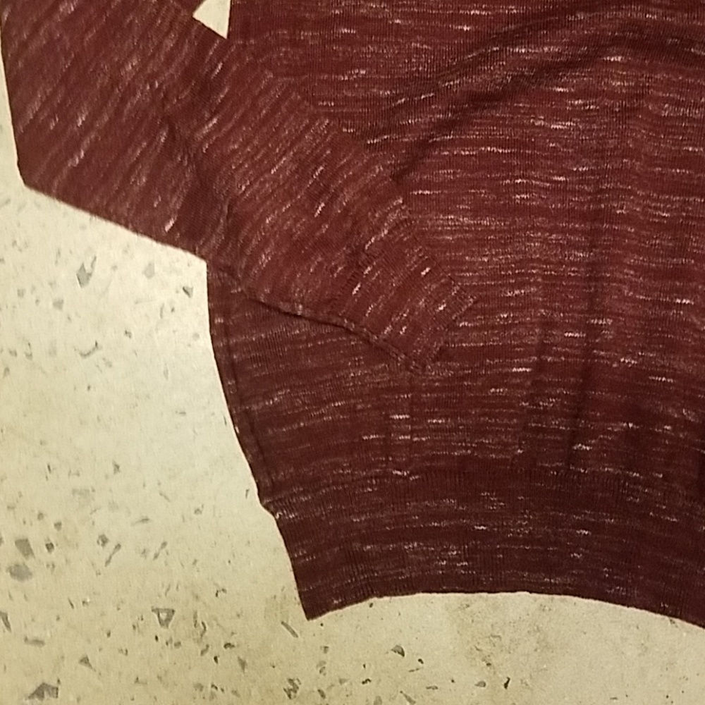 Express Men red and white marled sweater - Picture 3 of 8
